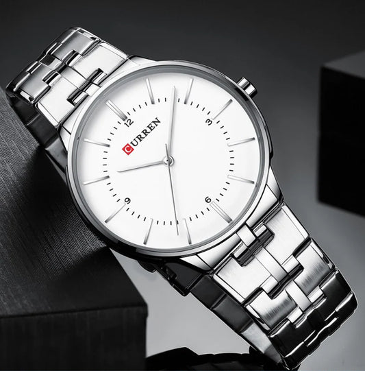 Original Brand Stainless Steel Band Wrist Watch For Men With Brand (Box & Bag)-8321