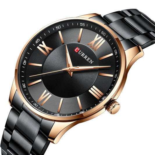 Original Brand Stainless Steel Band Wrist Watch For Couples With Brand (Box & Bag)