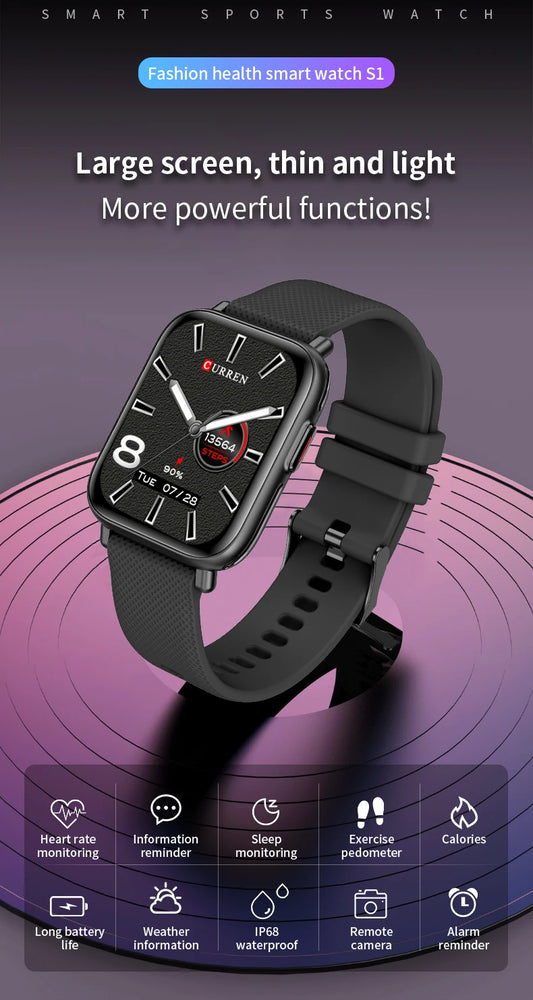 Original Brand Rubber Straps Wrist Smart Watch For Men & Women With Brand (Box & Bag)-IP67