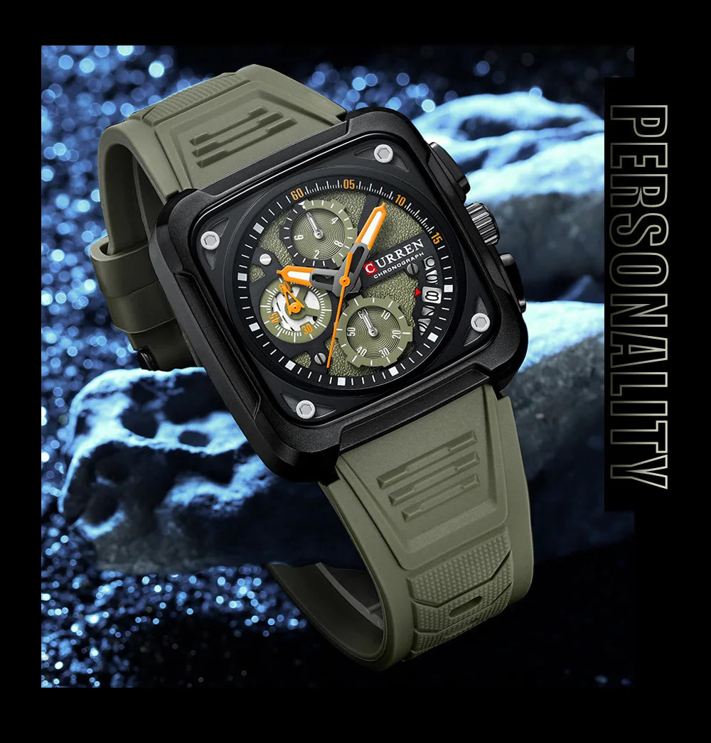 Original Brand Rubber Straps Wrist Watch For Men With Brand (Box & Bag)-8461