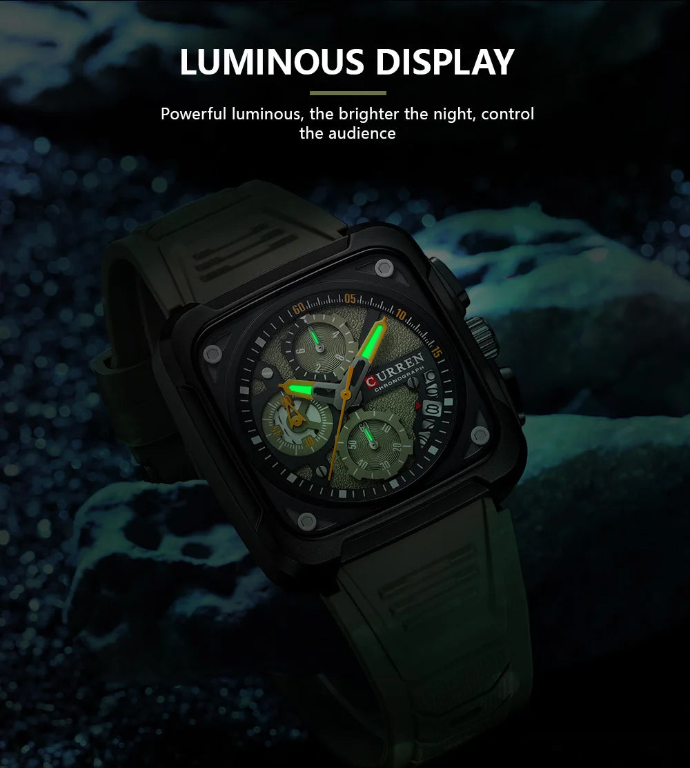 Original Brand Rubber Straps Wrist Watch For Men With Brand (Box & Bag)-8461