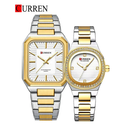 Original Brand Stainless Steel Band Wrist Watch For Couples With Brand (Box & Bag)