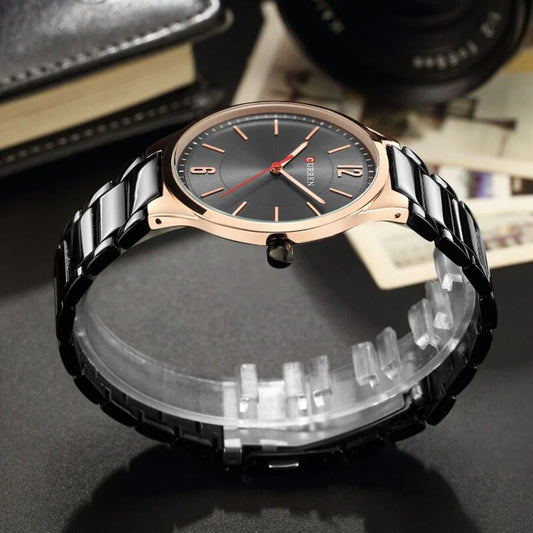 Original Brand Stainless Steel Band Wrist Watch For Couples With Brand (Box & Bag)