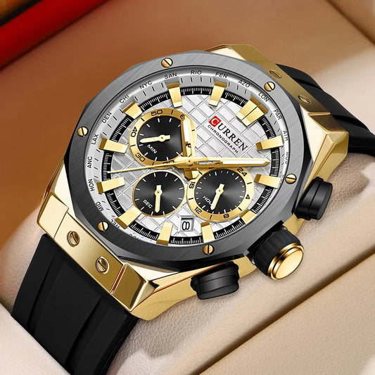 Original Brand Rubber Straps Wrist Watch For Men With Brand (Box & Bag)-8464