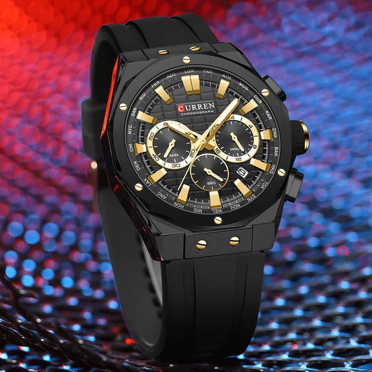 Original Brand Rubber Straps Wrist Watch For Men With Brand (Box & Bag)-8464