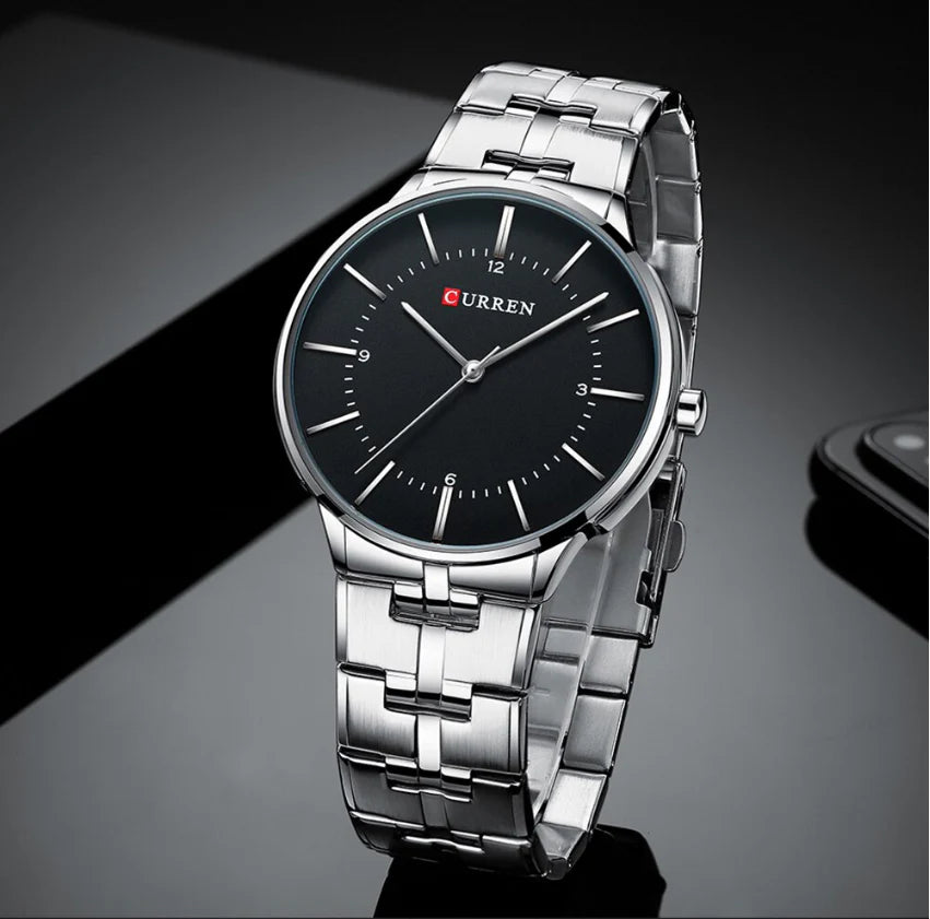 Original Brand Stainless Steel Band Wrist Watch For Men With Brand (Box & Bag)-8321