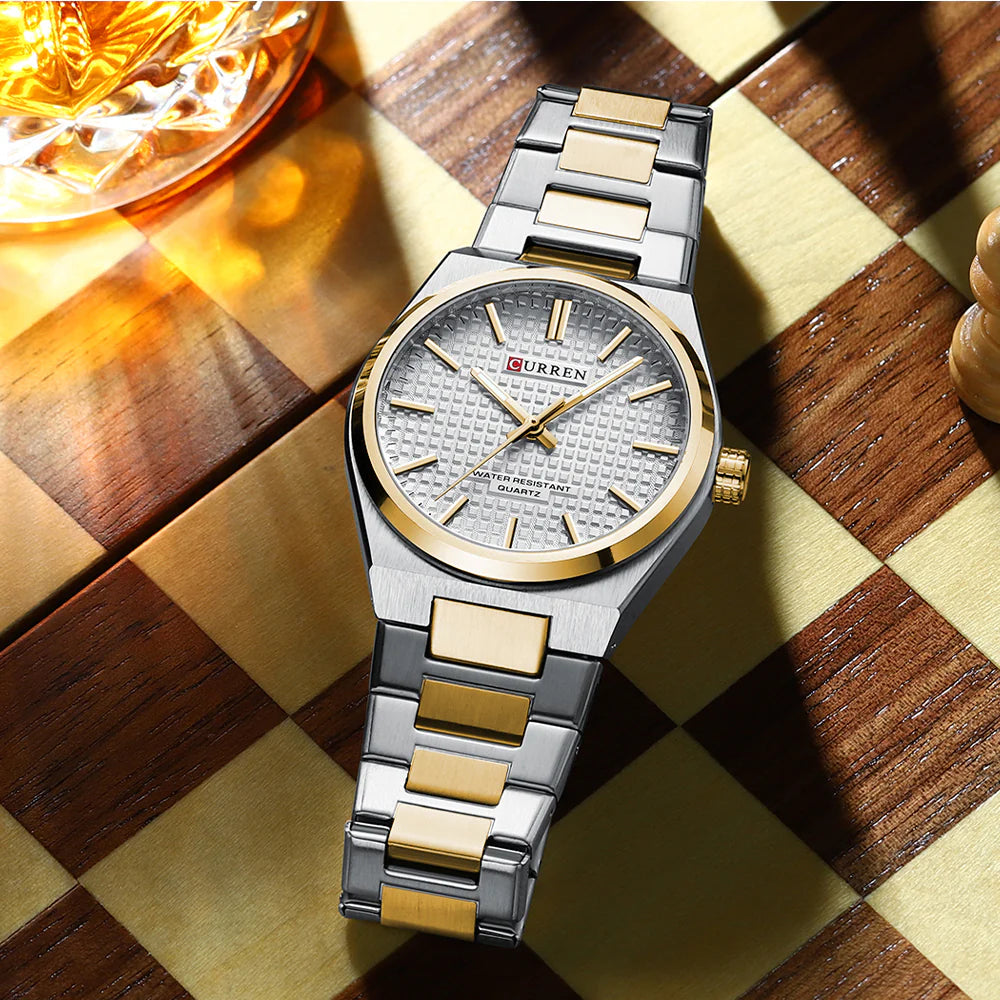 Original Brand Stainless Steel Band Wrist Watch For Couples With Brand (Box & Bag)
