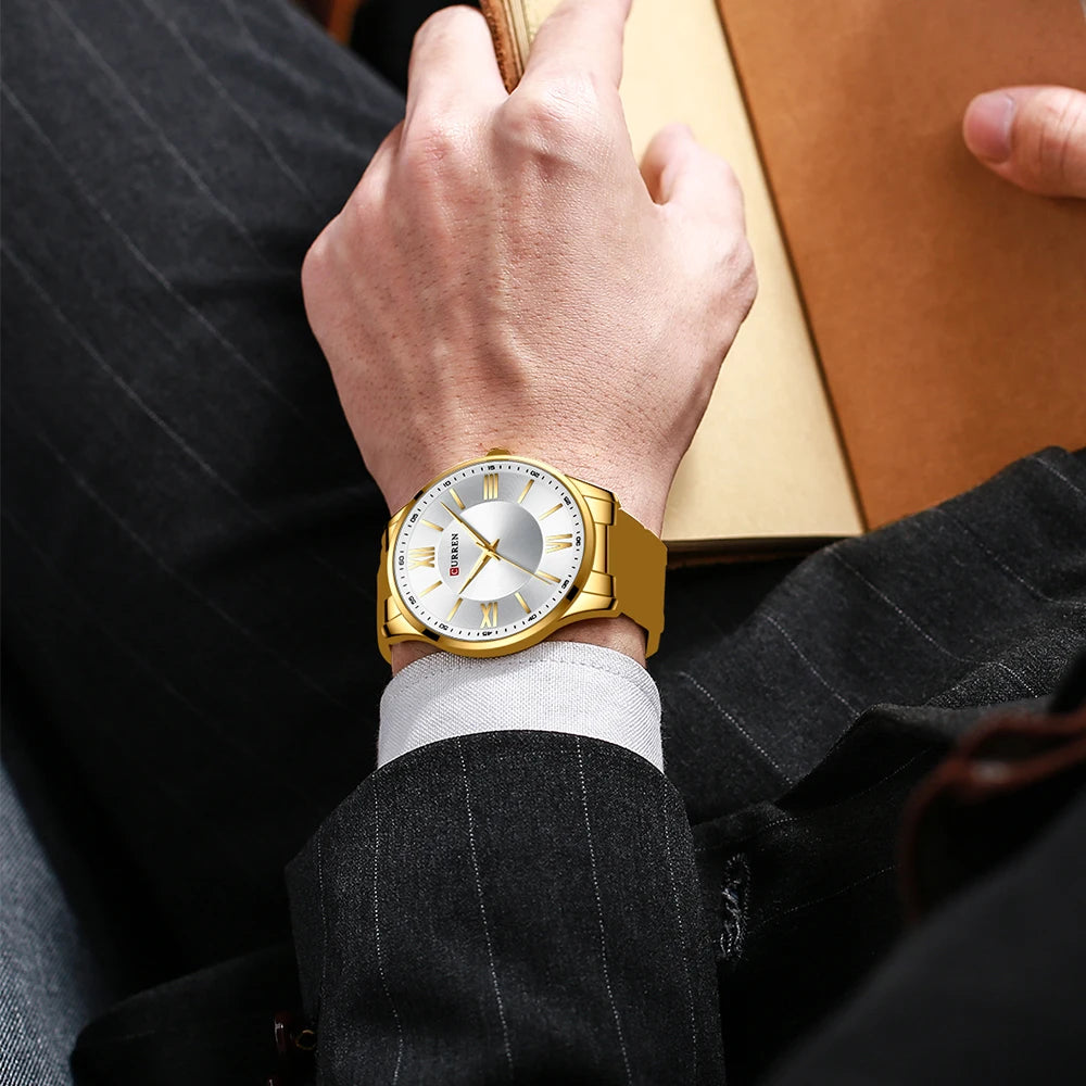 Original Brand Stainless Steel Band Wrist Watch For Couples With Brand (Box & Bag)
