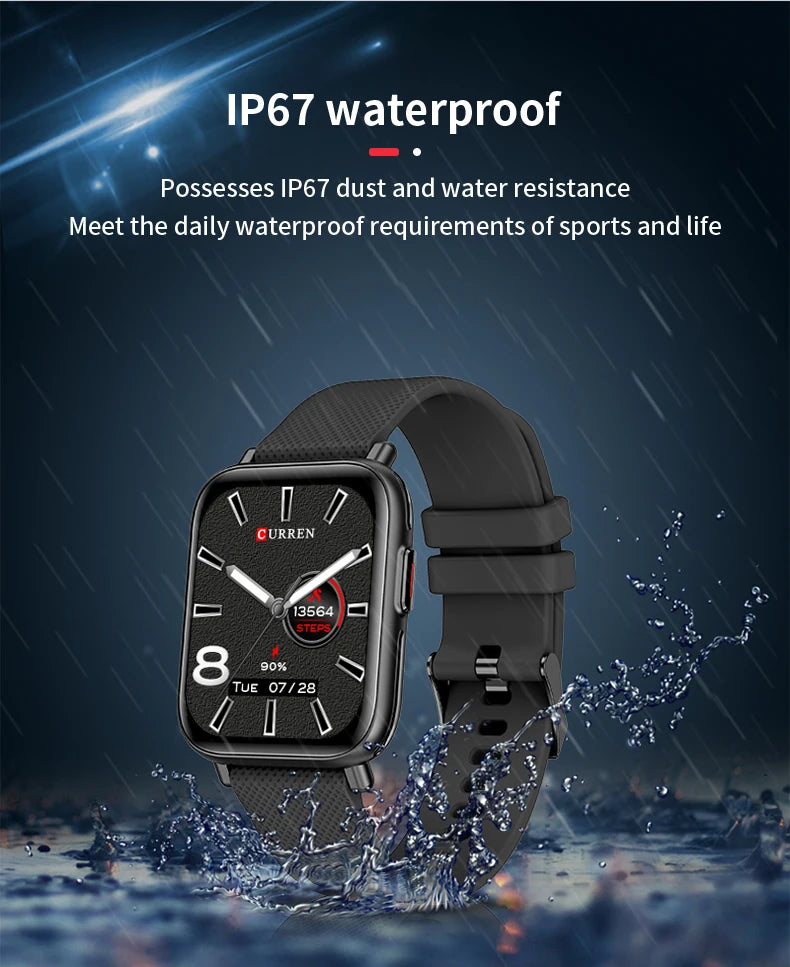 Original Brand Rubber Straps Wrist Smart Watch For Men & Women With Brand (Box & Bag)-IP67