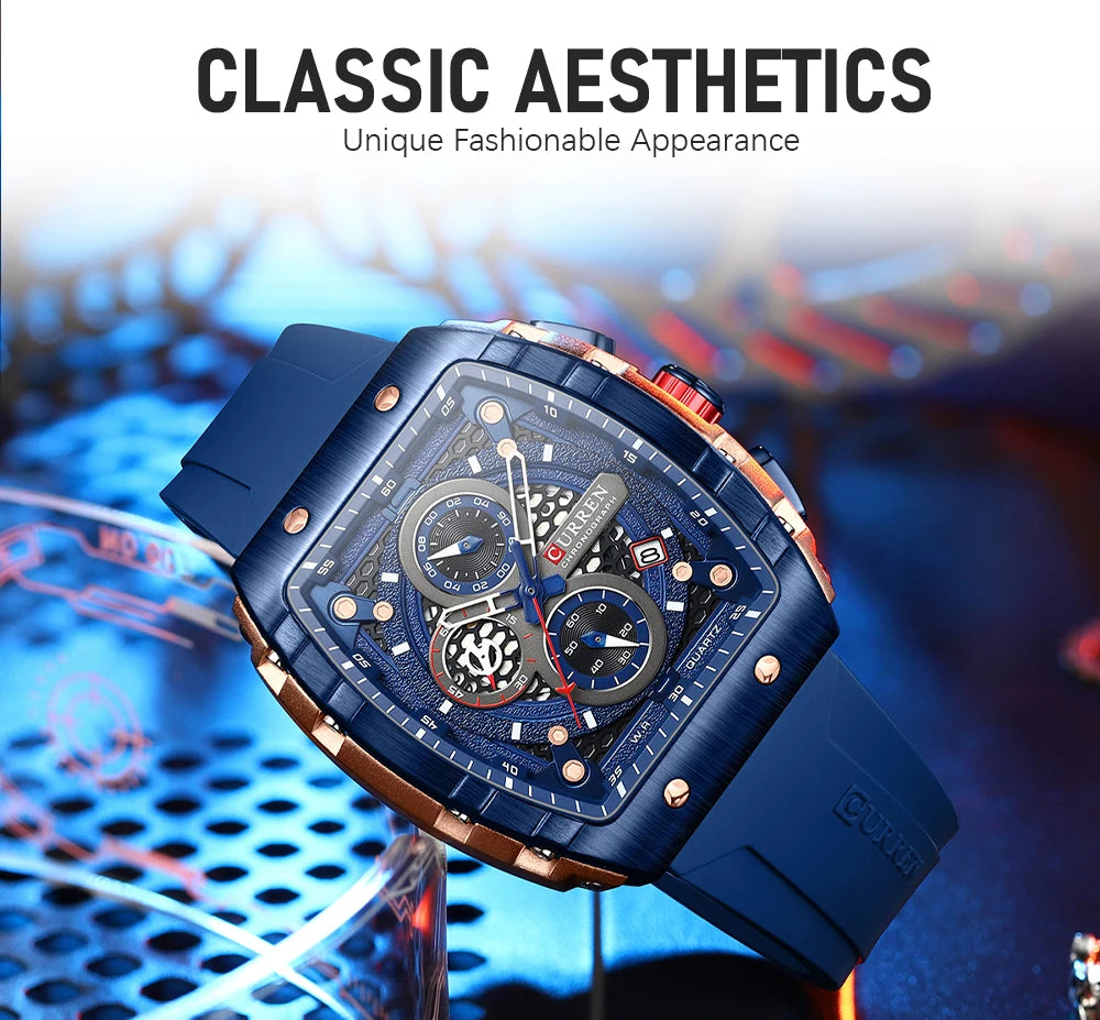 Original Brand Rubber Straps Wrist Watch For Men With Brand (Box & Bag)-8442
