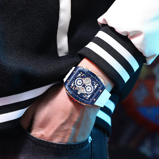 Original Brand Rubber Straps Wrist Watch For Men With Brand (Box & Bag)-8442