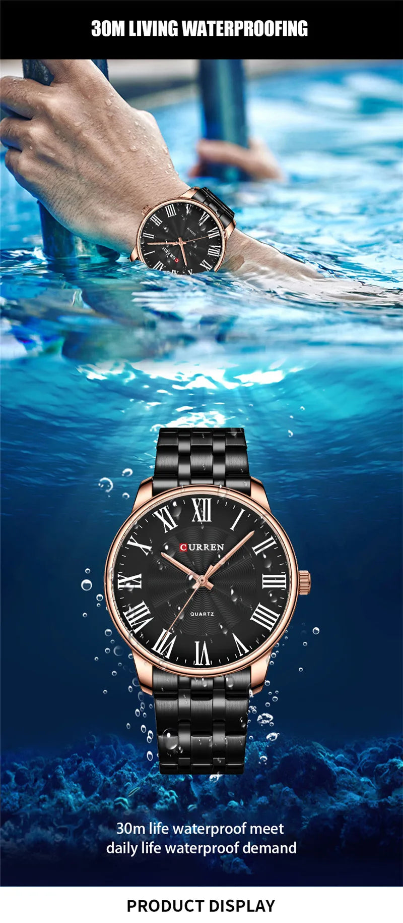 Original Brand Stainless Steel Band Wrist Watch For Men With Brand (Box & Bag)-8422