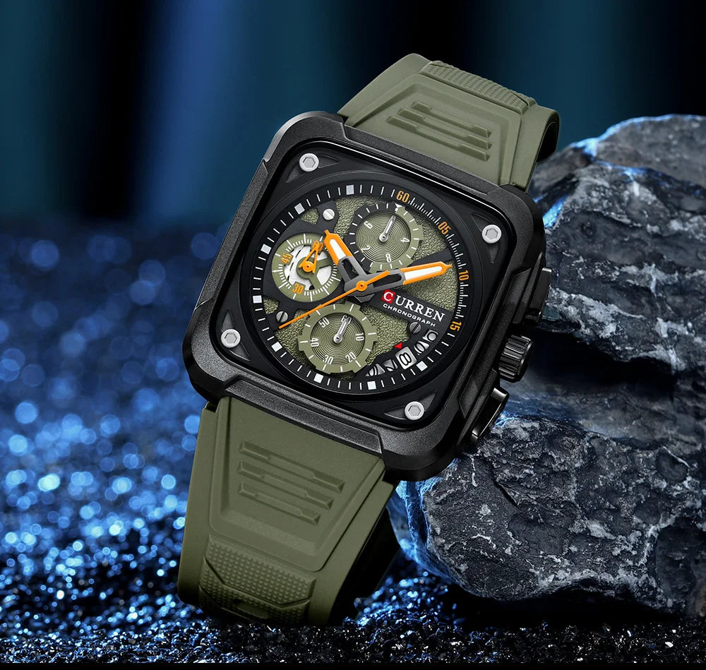 Original Brand Rubber Straps Wrist Watch For Men With Brand (Box & Bag)-8461