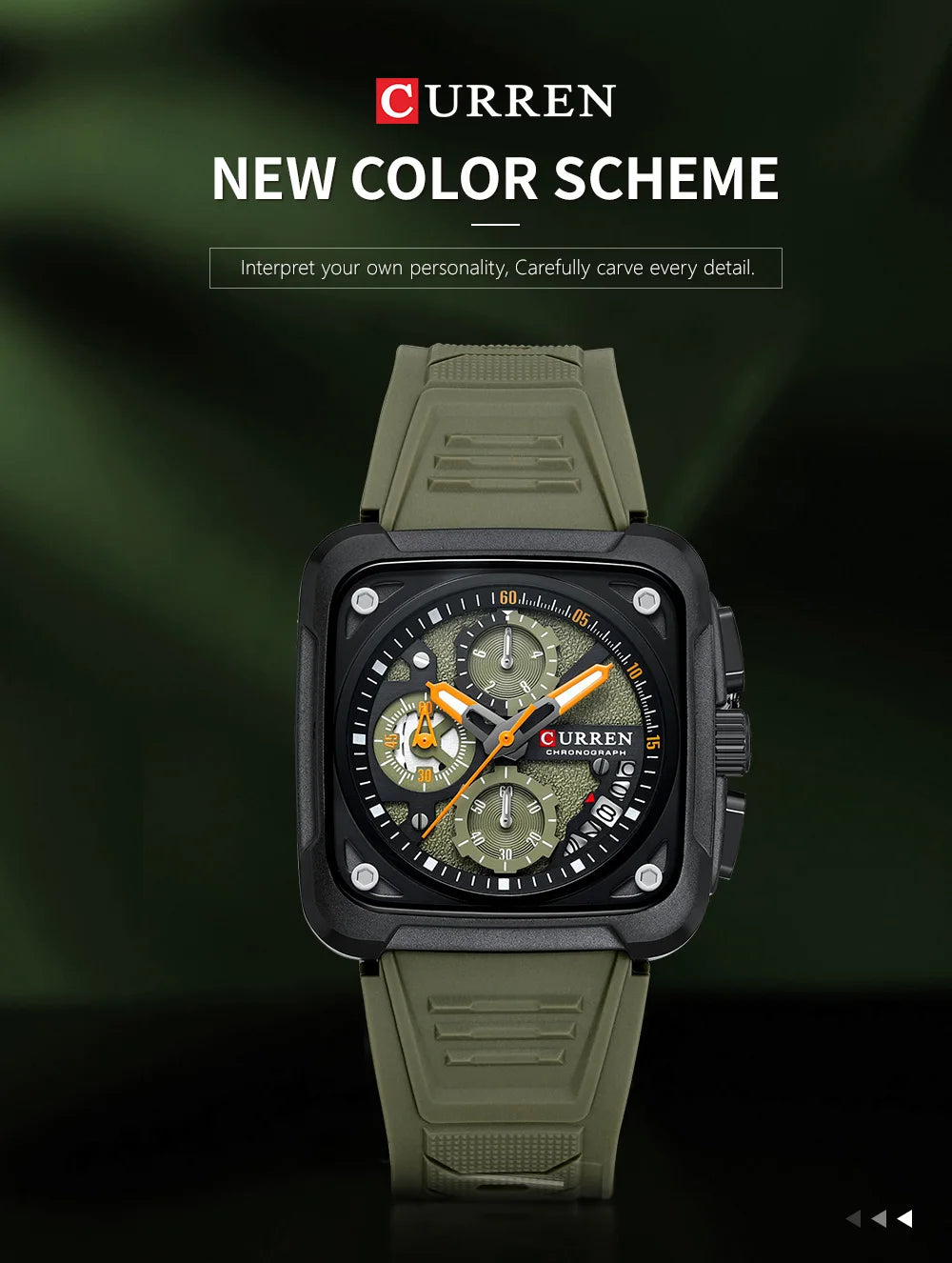Original Brand Rubber Straps Wrist Watch For Men With Brand (Box & Bag)-8461