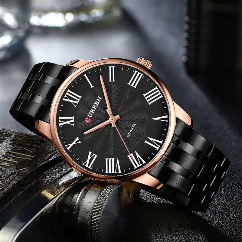 Original Brand Stainless Steel Band Wrist Watch For Men With Brand (Box & Bag)-8422