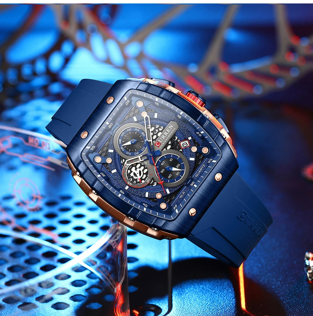 Original Brand Rubber Straps Wrist Watch For Men With Brand (Box & Bag)-8442