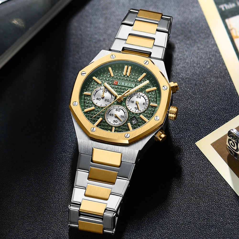 Original Brand Stainless Steel Band Wrist Watch For Men With Brand (Box & Bag)-8440