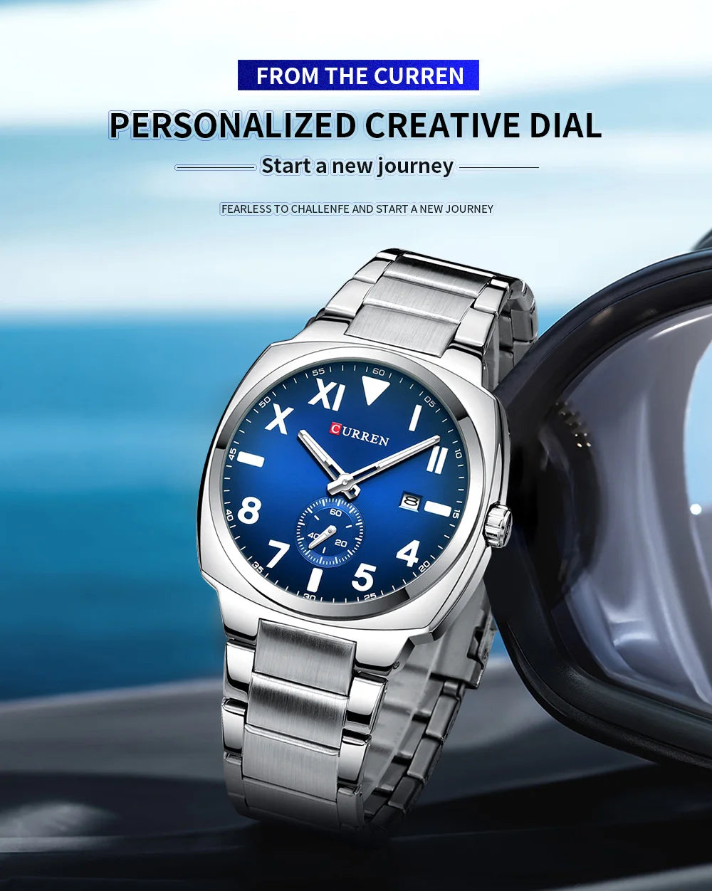 Original Brand Stainless Steel Band Wrist Watch For Men With Brand (Box & Bag)-8472
