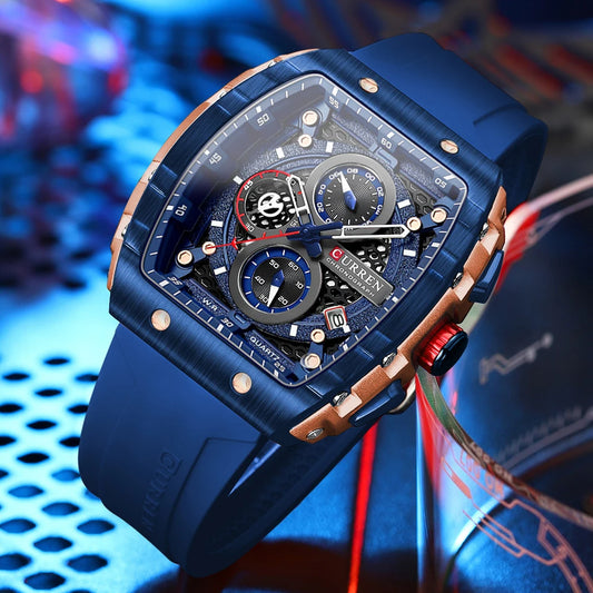 Original Brand Rubber Straps Wrist Watch For Men With Brand (Box & Bag)-8442