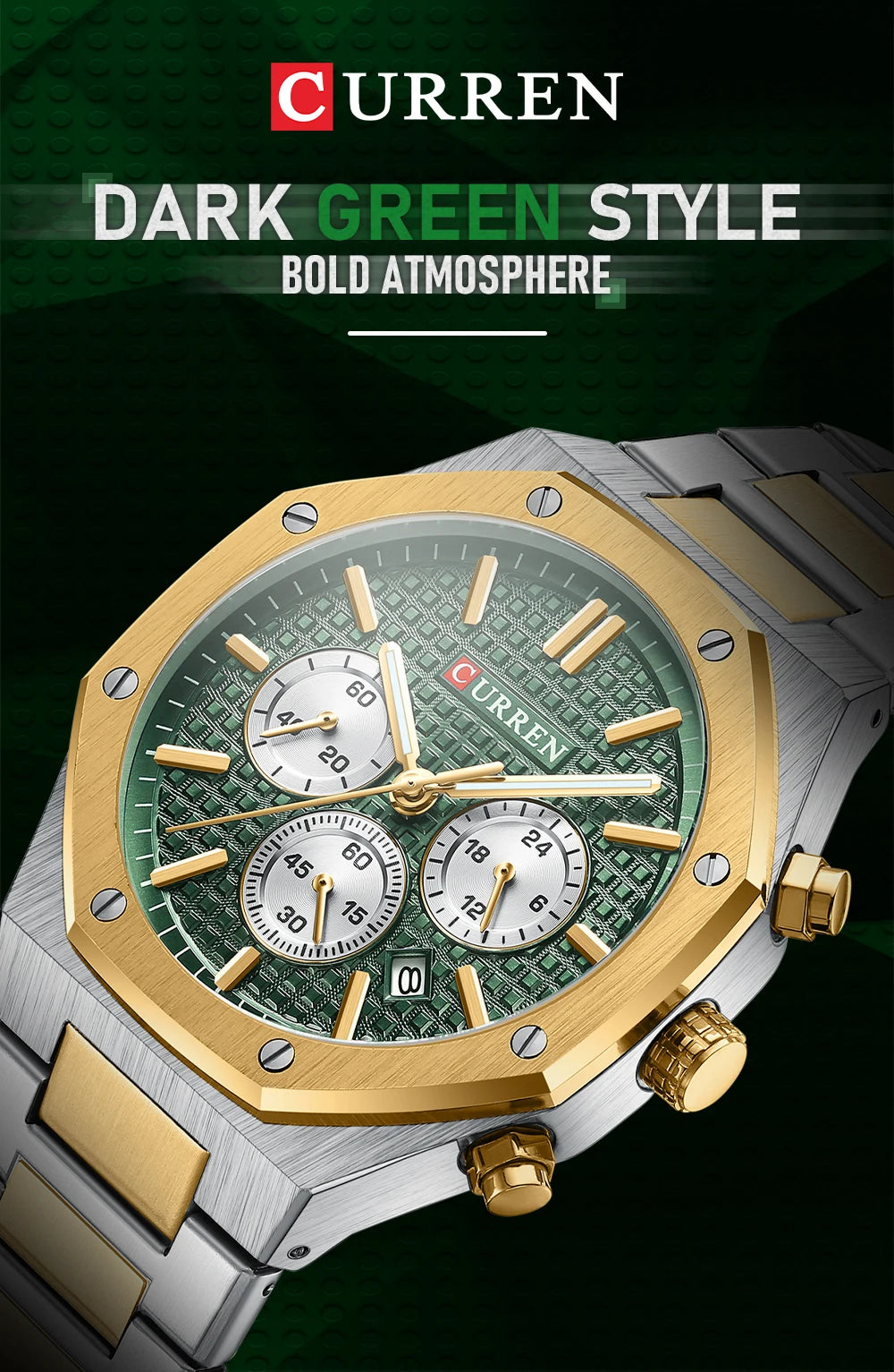 Original Brand Stainless Steel Band Wrist Watch For Men With Brand (Box & Bag)-8440