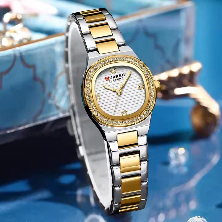 Original Brand Stainless Steel Band Wrist Watch For Couples With Brand (Box & Bag)