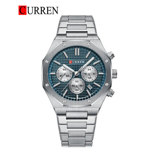 Original Brand Stainless Steel Band Wrist Watch For Men With Brand (Box & Bag)-8440