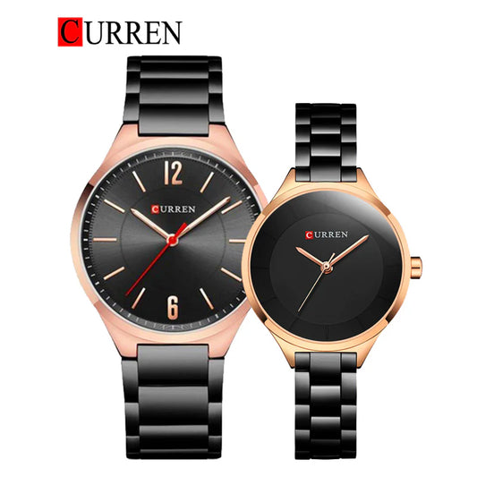 Original Brand Stainless Steel Band Wrist Watch For Couples With Brand (Box & Bag)
